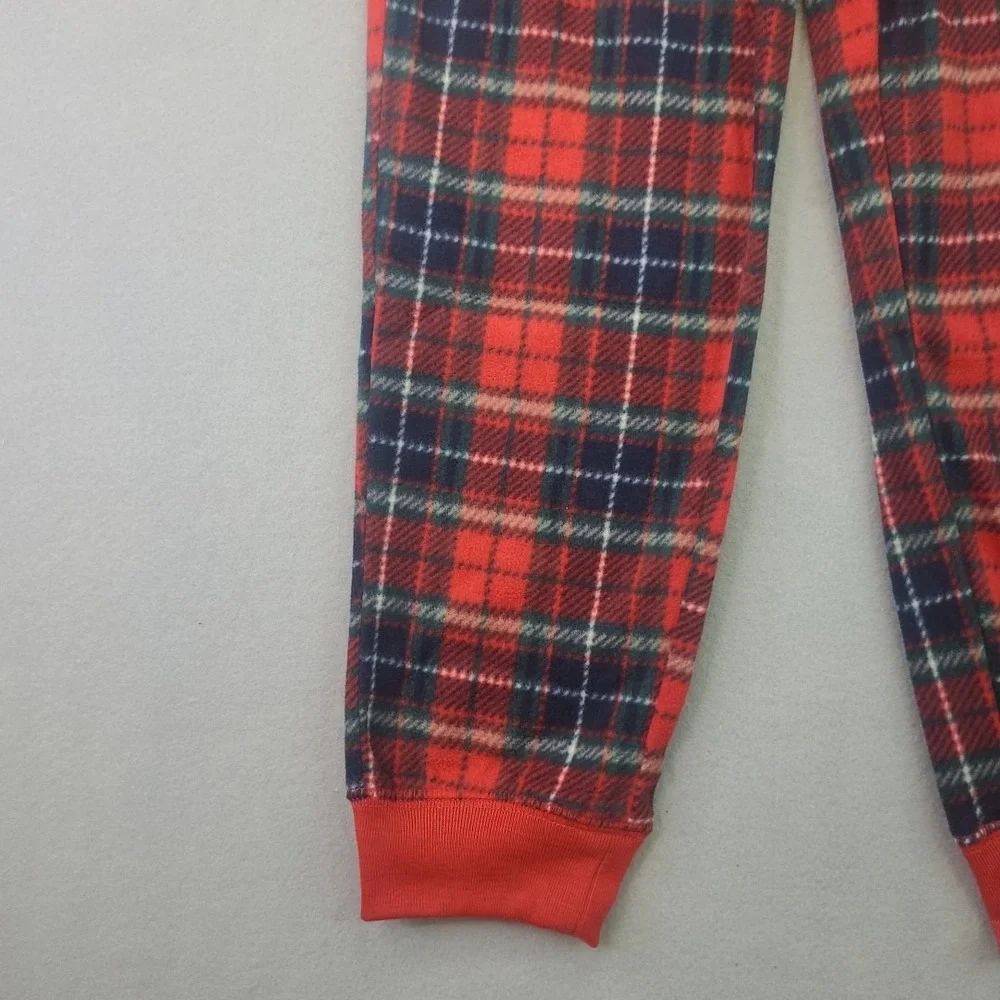 Old Navy Unisex Youth Size 8 Red Green Plaid Flannel Pocketed Pajama Pants NWT‎